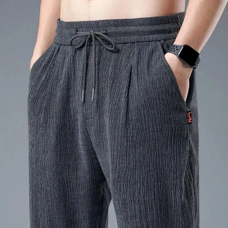 OB Ice Silk Linen Casual Sport Pants