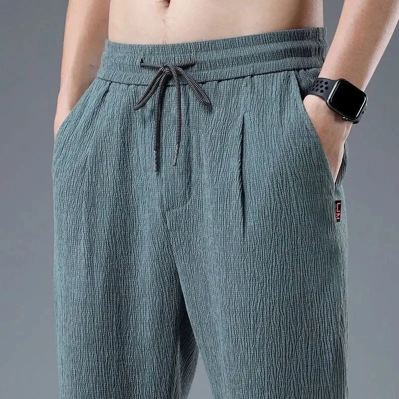 OB Ice Silk Linen Casual Sport Pants