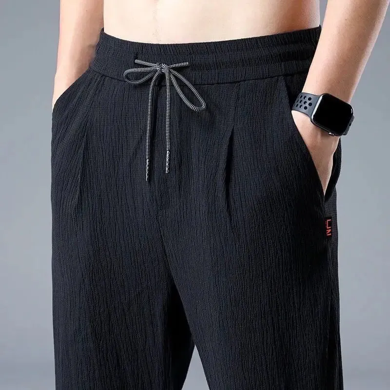 OB Ice Silk Linen Casual Sport Pants