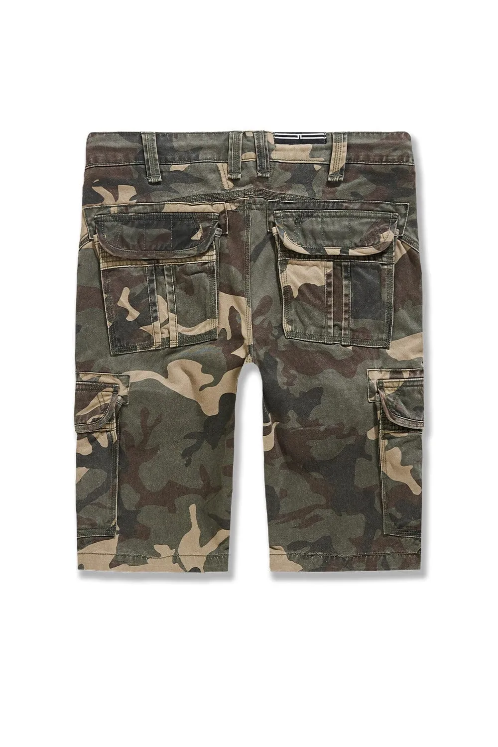 OG - Xavier Camo Cargo Shorts (Woodland)