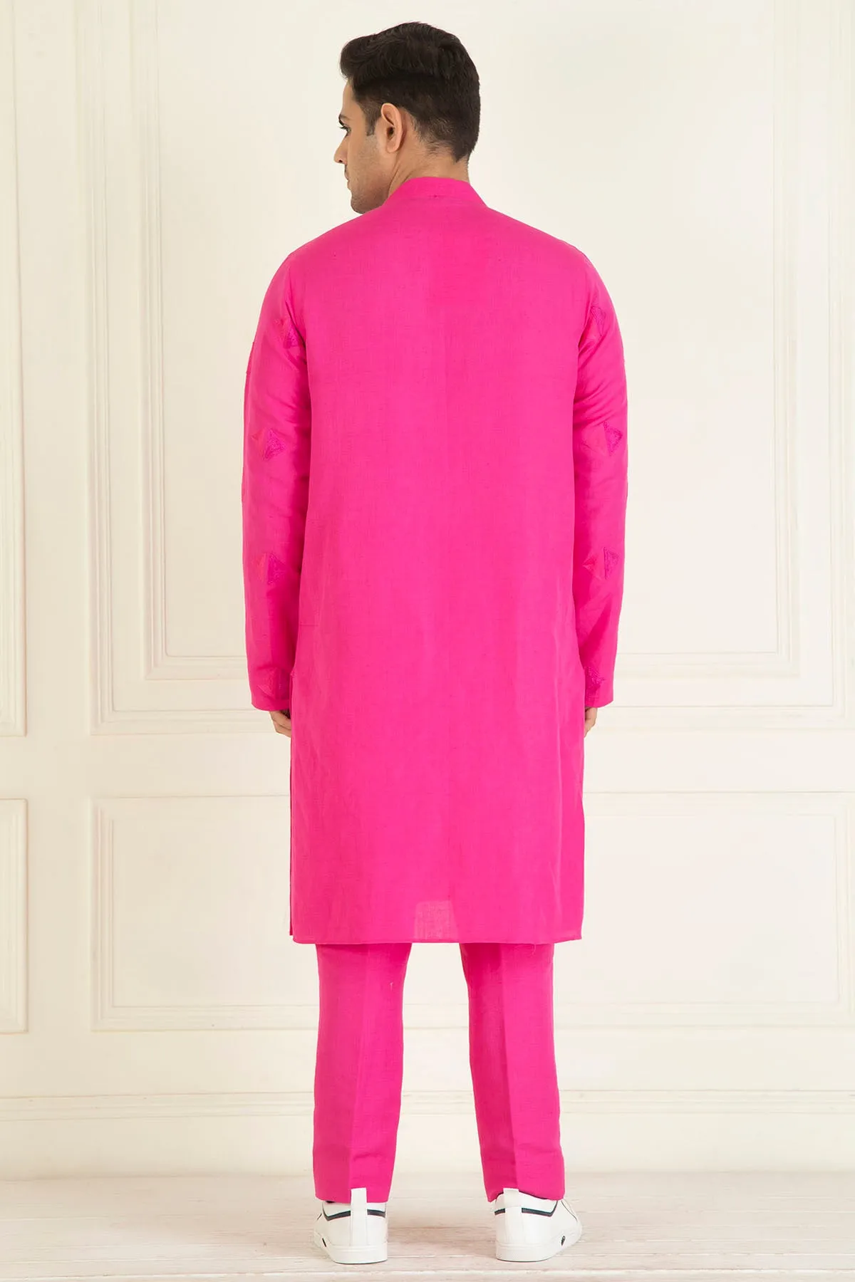 Pink Comfort Fitted Kurta Set