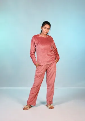 Premium Velvet Nightwear - PEACH