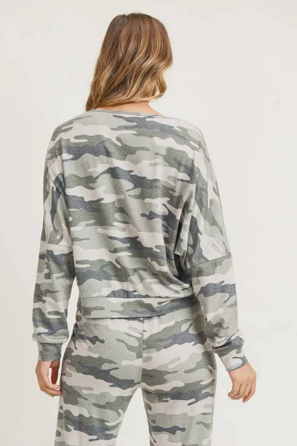 Relaxed Green Camo Print Set