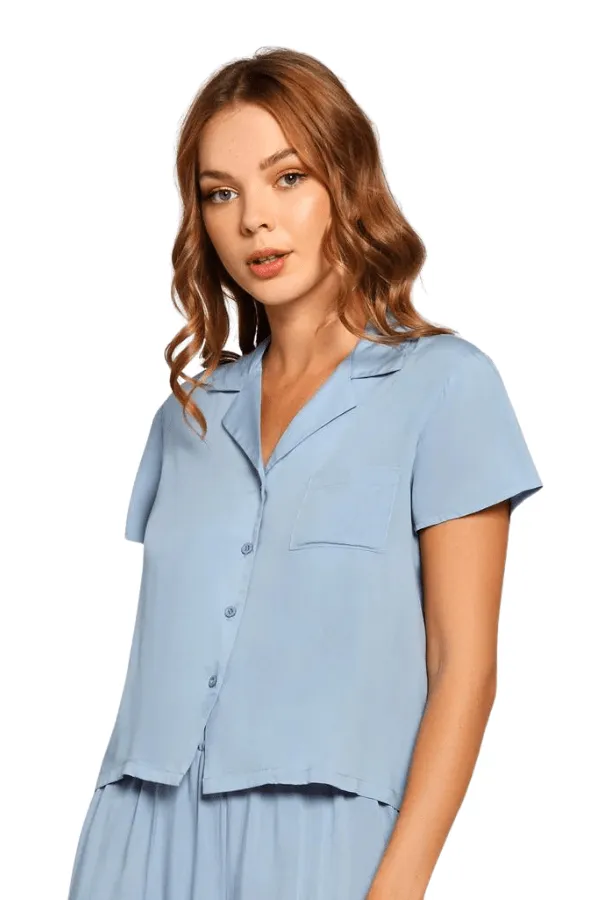 Renee Pajama Top - Blue