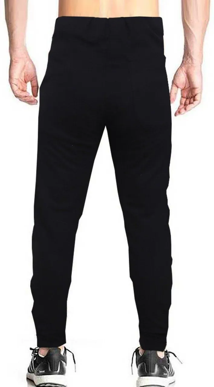 Romano nx Men's 100% Cotton Joggers Trackpants with Two Side Zipper Pockets in 4 Colors