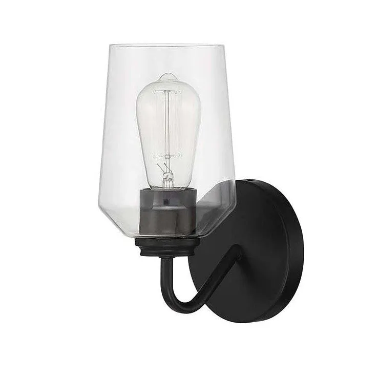 Shayna 1 Light Wall Sconce in Flat Black