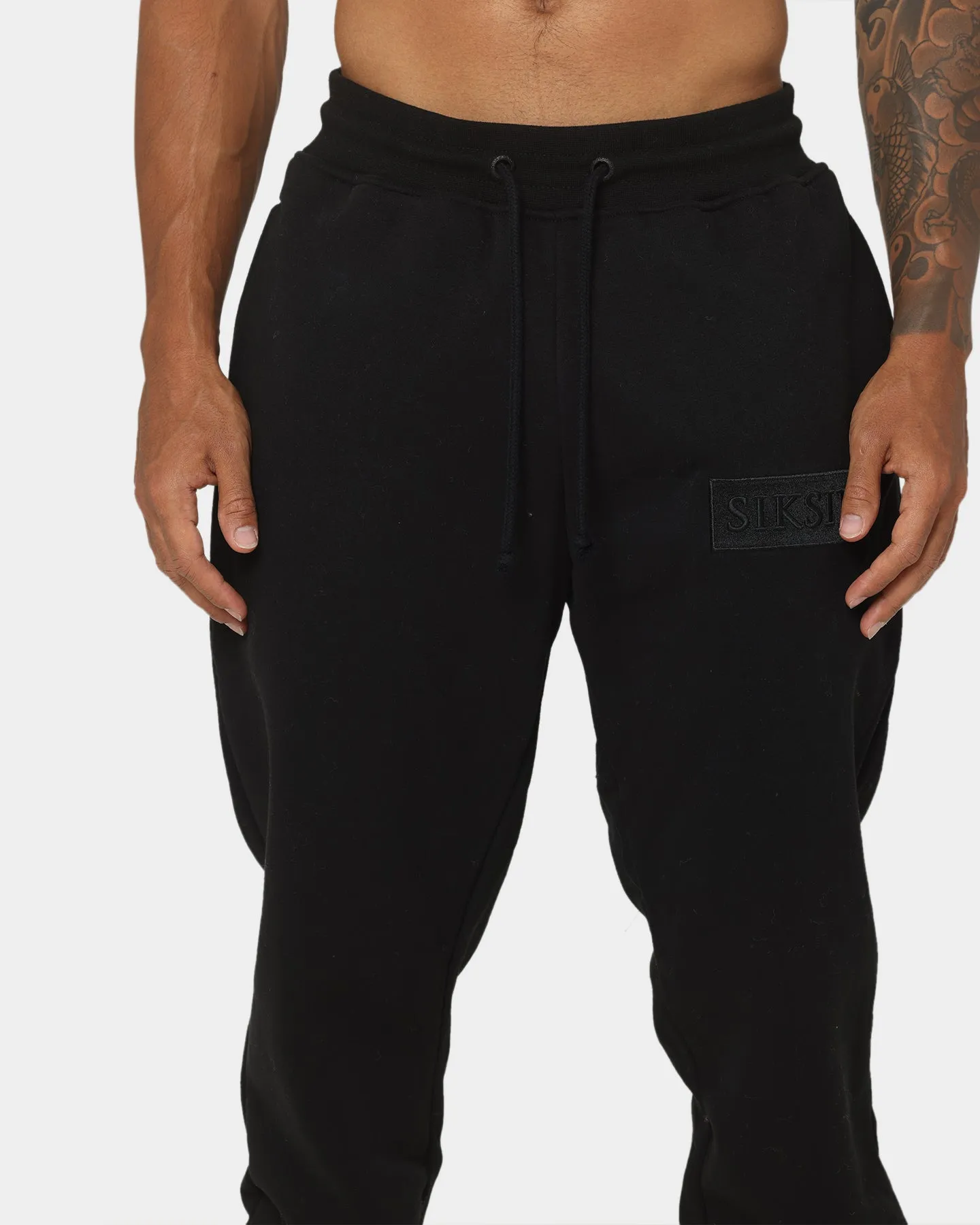 Sik Silk Relaxed Fit Cuffed Joggers Black