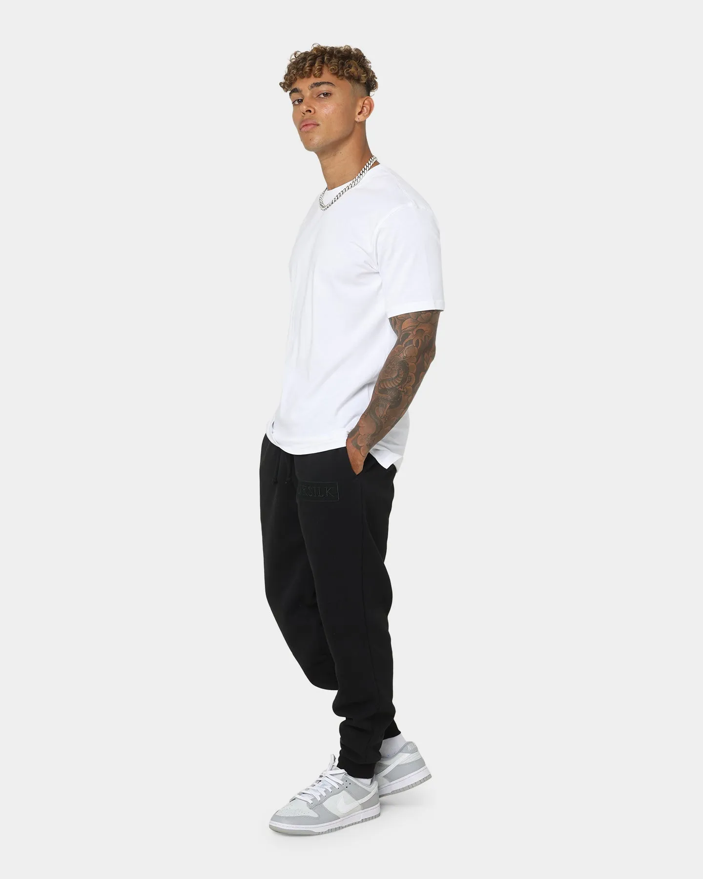 Sik Silk Relaxed Fit Cuffed Joggers Black