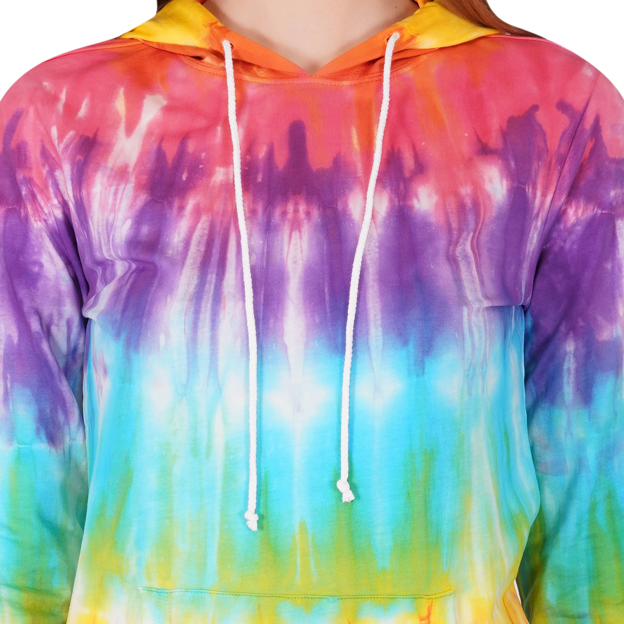 SLAY. Women's Rainbow Tie Dye Hoodie & Joggers Co-ord Set