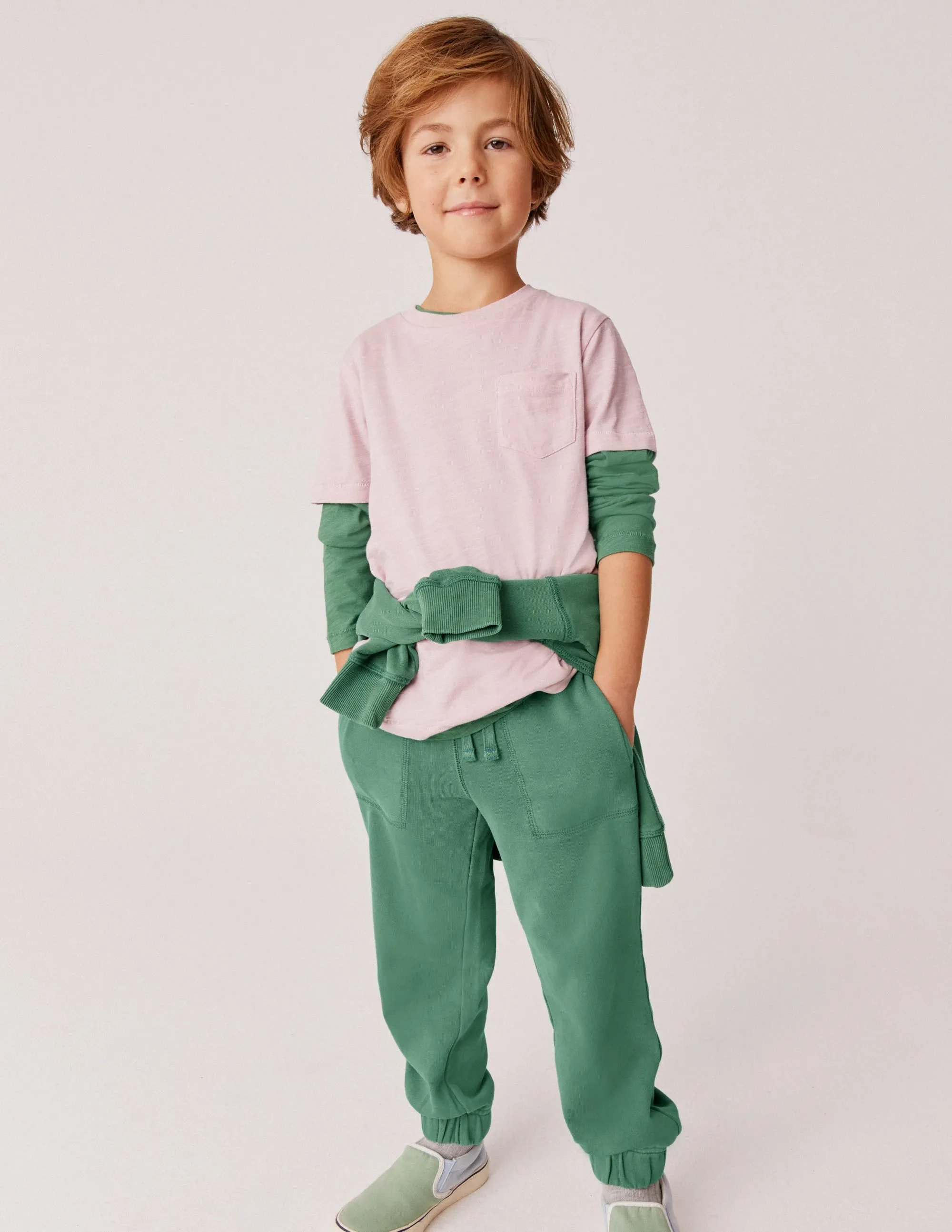 Sporty Joggers-Pottery Green