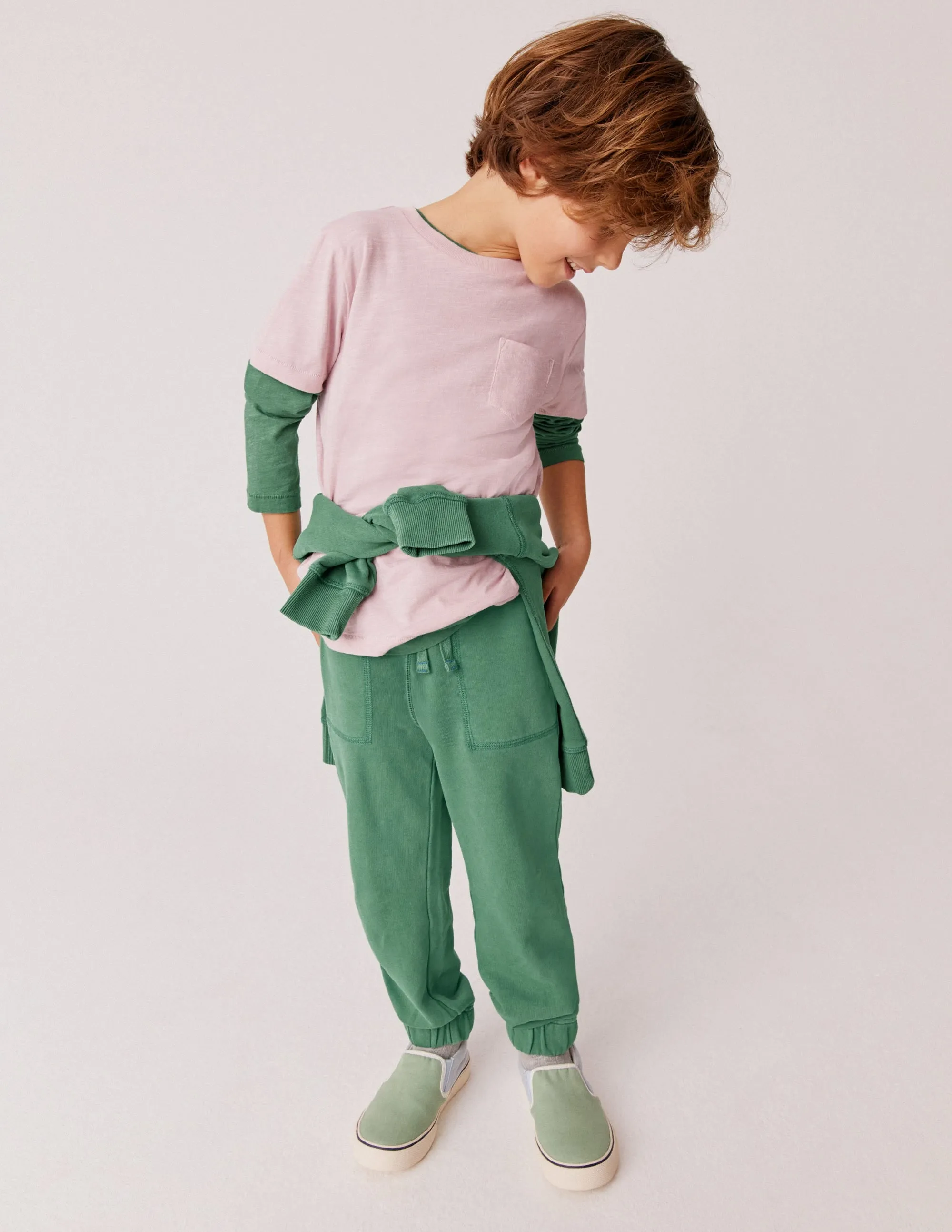 Sporty Joggers-Pottery Green