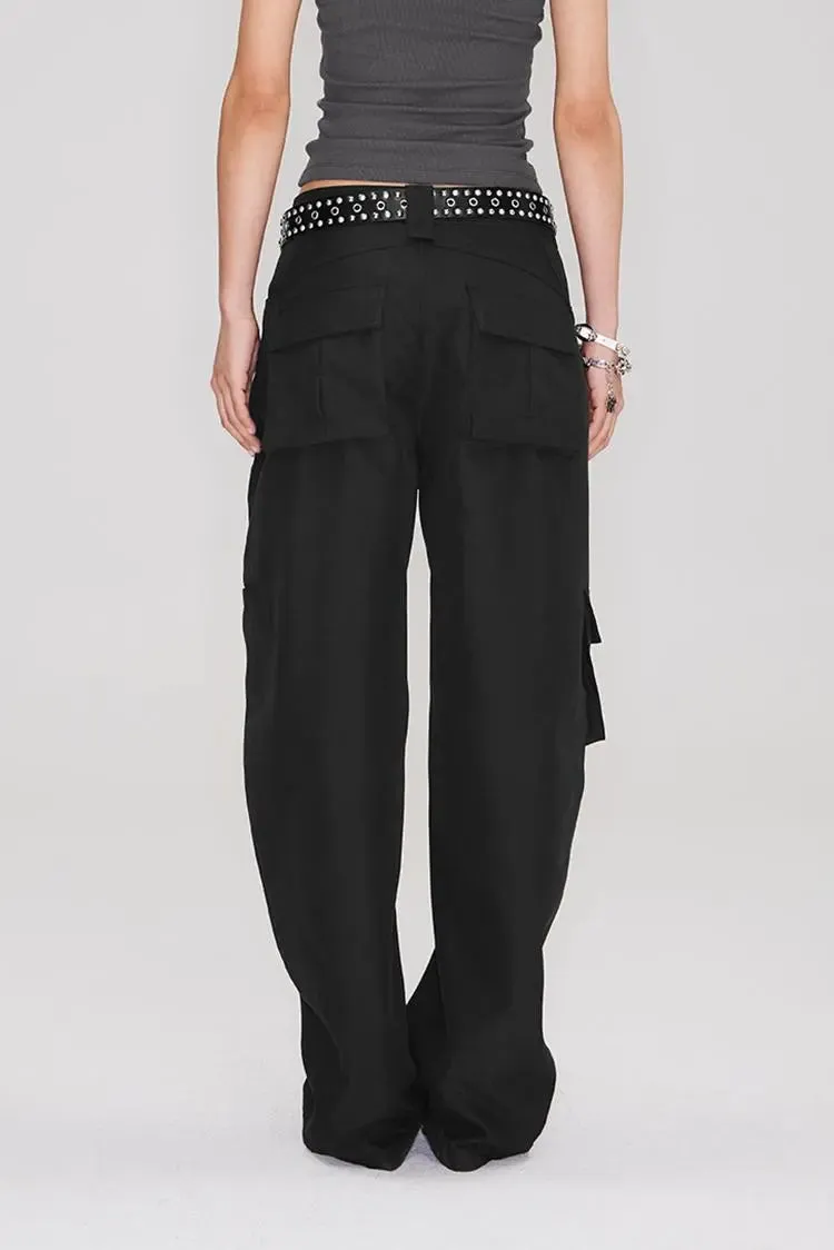 Structured Baggy Green Cargo Pants