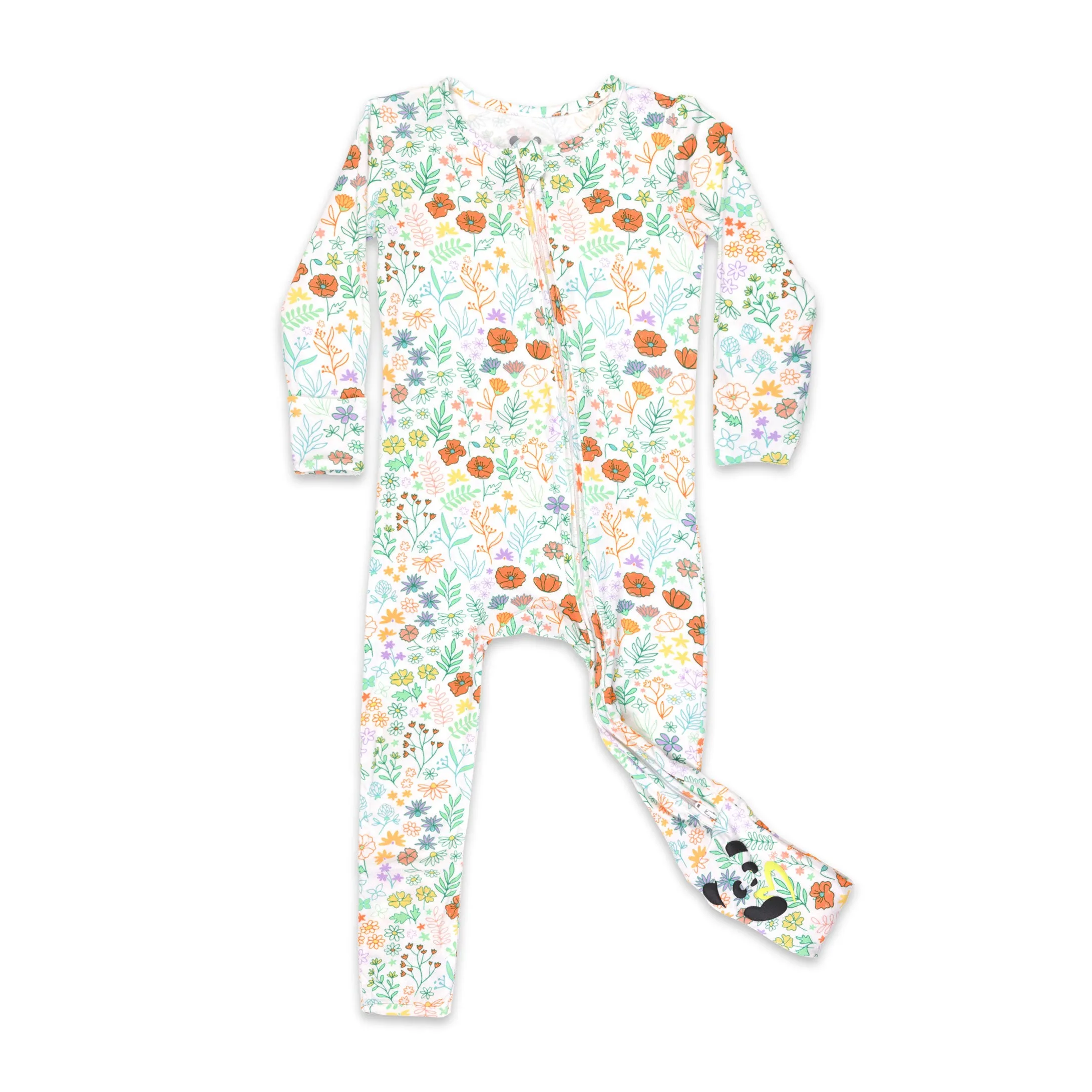 Summer Floral Bamboo Convertible Footie