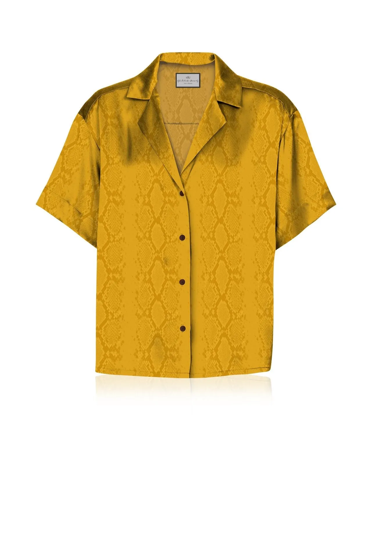 Sustainable Silk Shirt in Golden Cob Made With Cupro