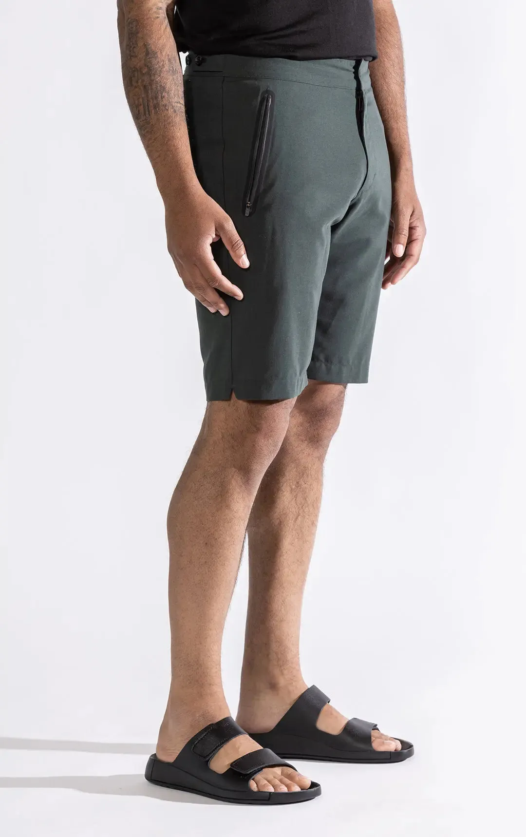 TAILORED SUMMER WOOL BLEND SHORT - CLEARANCE