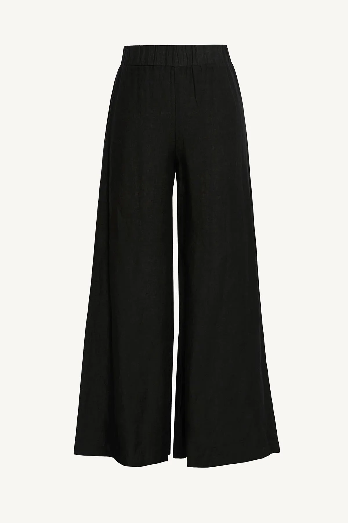 Tallows Linen Wide Leg Pant - Black EcoLinen