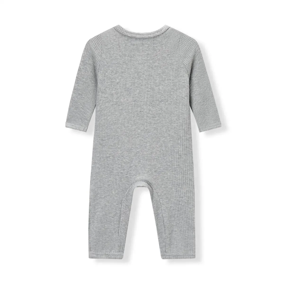 Tri-Blend Stretch LS Zipper Pajama in Grey