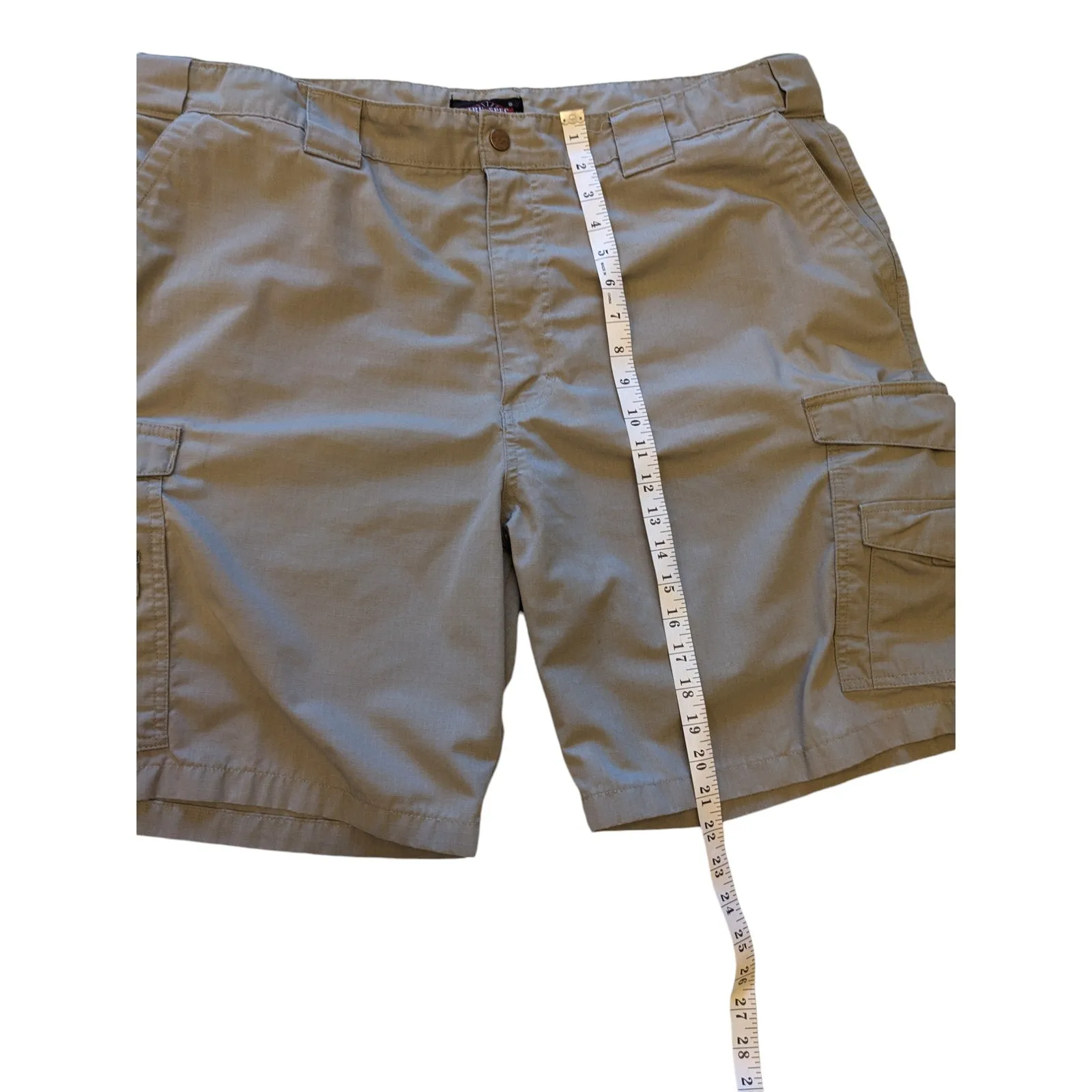 Tru Spec Shorts Mens 44 Cargo Khaki Multi Pocket Utility Tactical Hike Belt Loop