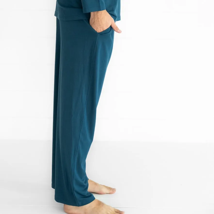 Twilight Teal Cozy Men's Pajama Pants