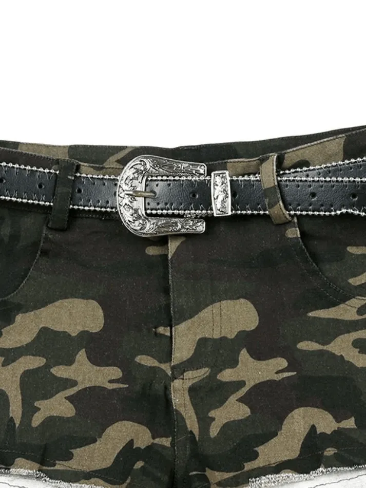 Vintage Street Camouflage Cargo Shorts