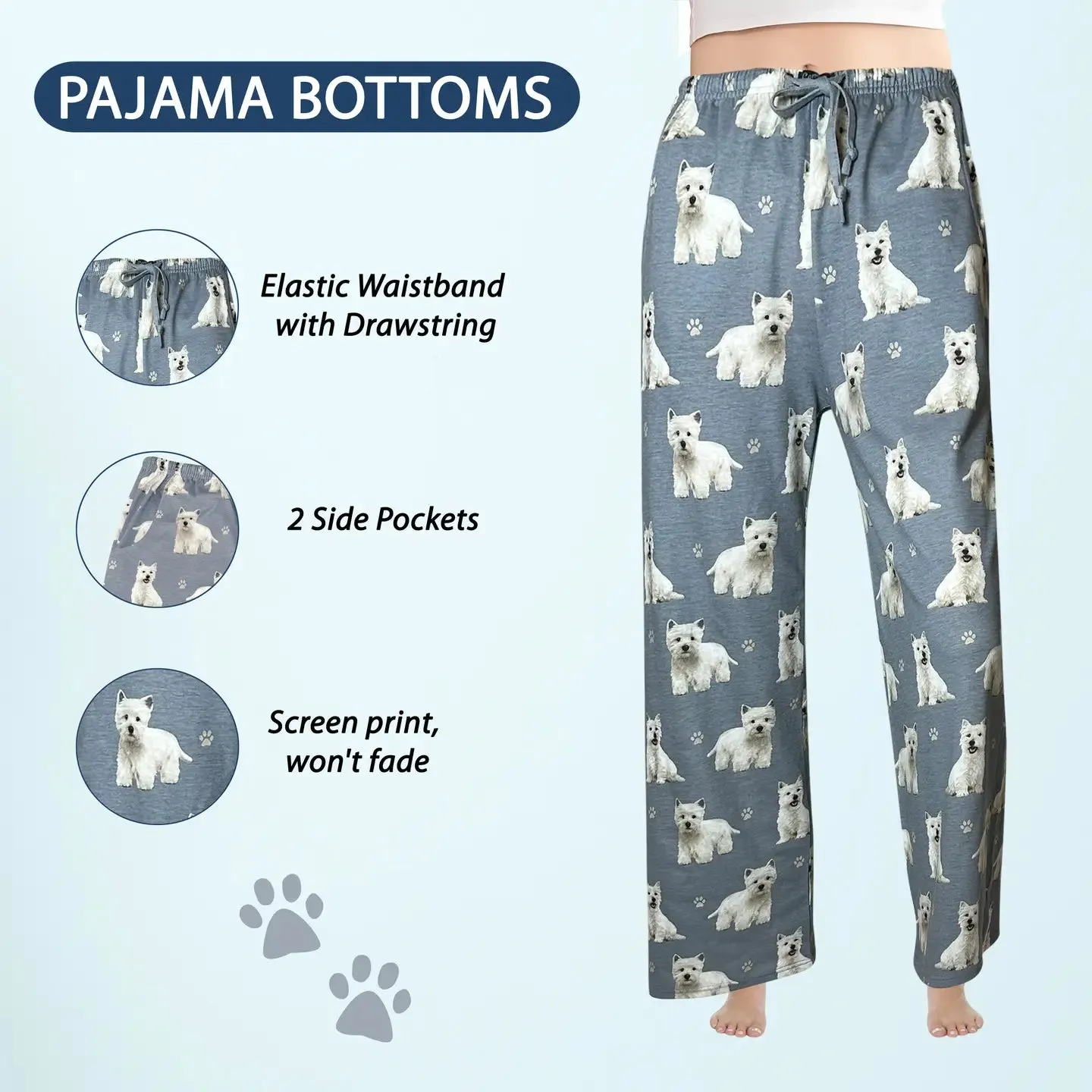 Westie Pajama Pants