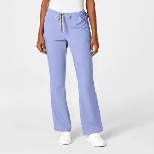 Wink Women's Moderate Flare Leg Cargo Scrub Pant - Ceil Blue