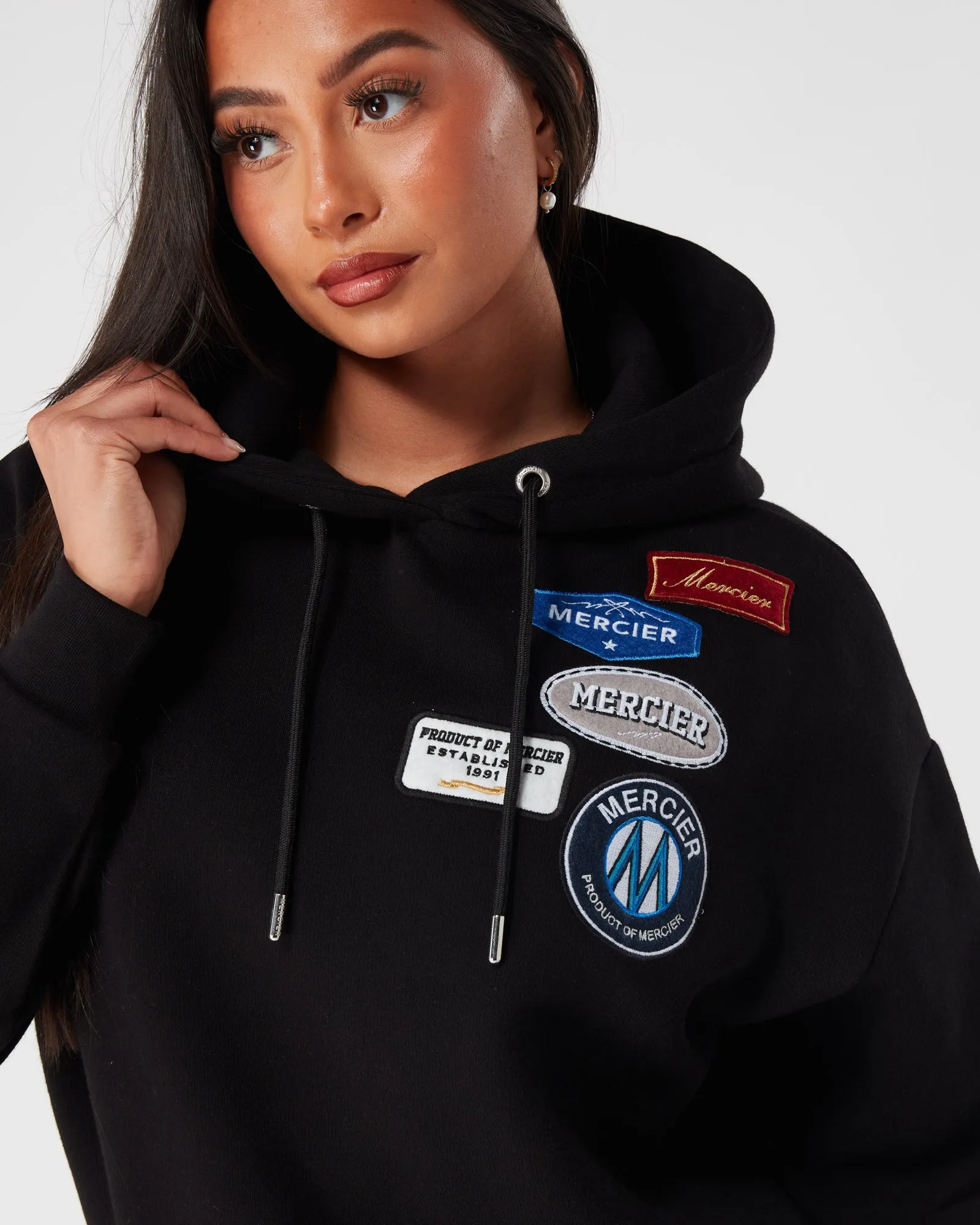 Womens Mercier OG Badge Hoodie Black